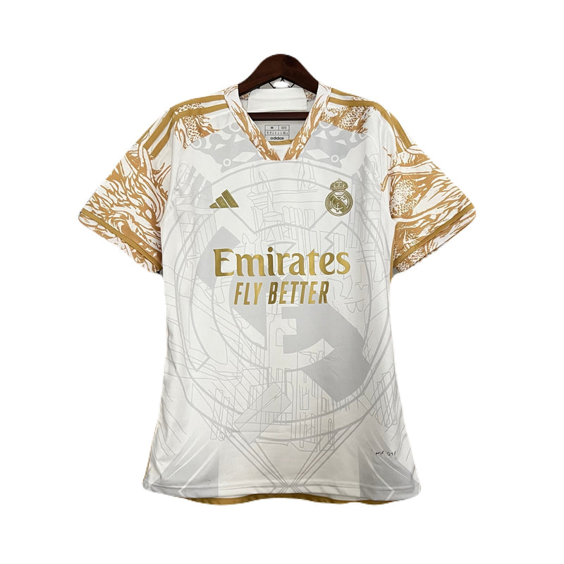 CAMISETA REAL MADRID EDICIÓN LIMITADA DORADA 23/24 Masculina - TIENDA DEL JUGADOR