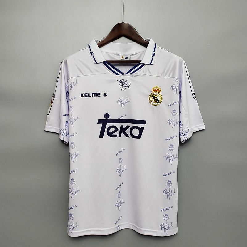 CAMISETA REAL MADRID I 94/96 Masculina RETRÔ - TIENDA DEL JUGADOR